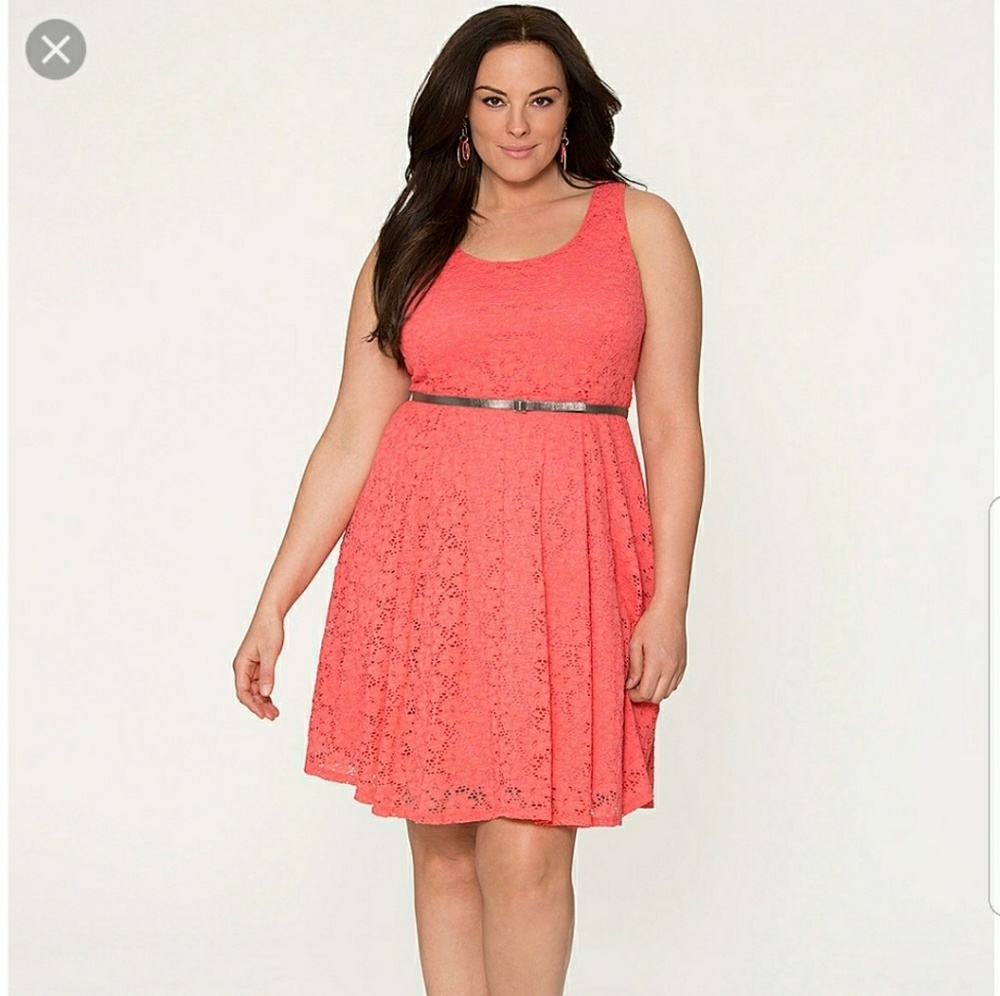 Lane Bryant pink floral dress size 20